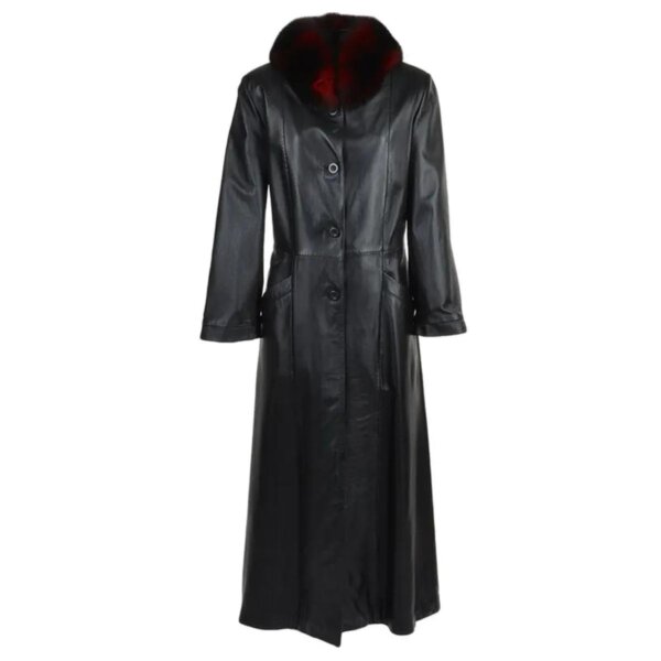 Trench in vera pelle nera