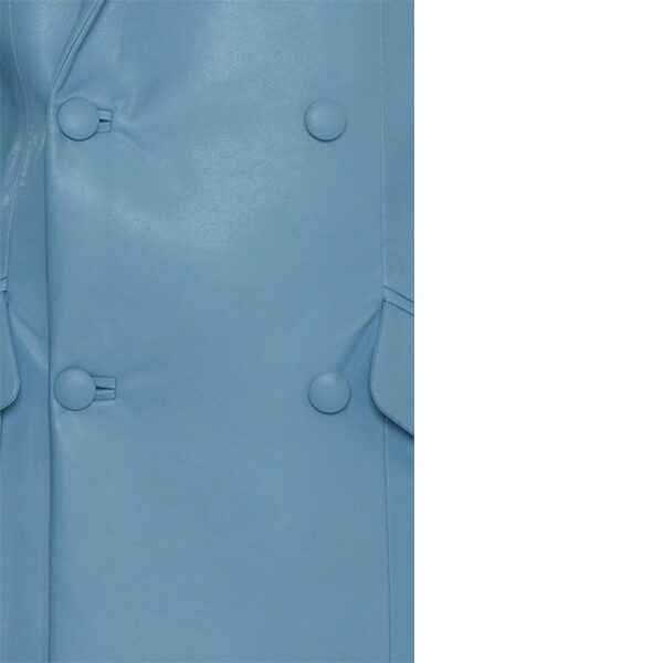 Blazer in pelle blu replica Aleksandre Akhalkatsishvili