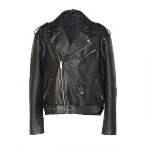 Giacca in pelle da motociclista Brando Biker Moto Racer