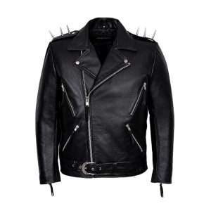 Giacca in pelle da motociclista Ghost Rider Nicolas Cage