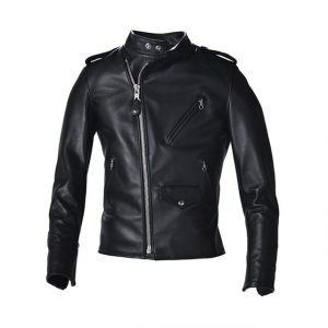 Giacca da motociclista in pelle asimmetrica Hybrid Cafe Racer