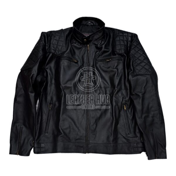 Giacca in pelle nera Revit