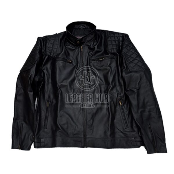 Giacca in pelle nera Revit