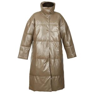 Cappotto lungo imbottito in pelle Mellisa da donna
