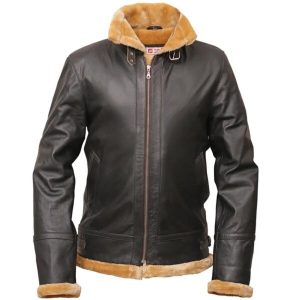 Giacca in pelle di montone marrone Flight Aviator