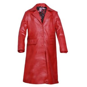 Trench in pelle rossa