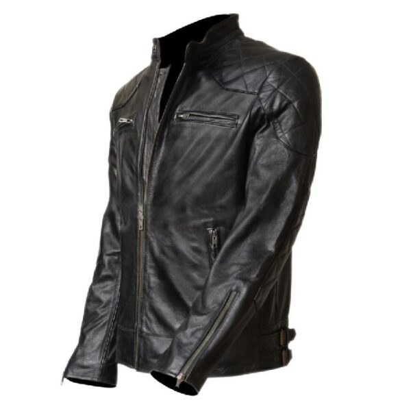 Giacca in pelle nera Revit