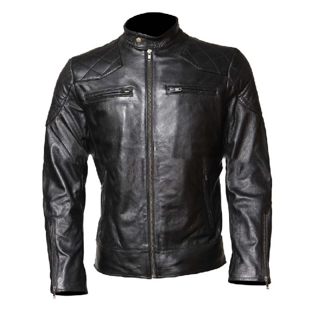 Giacca in pelle nera Revit