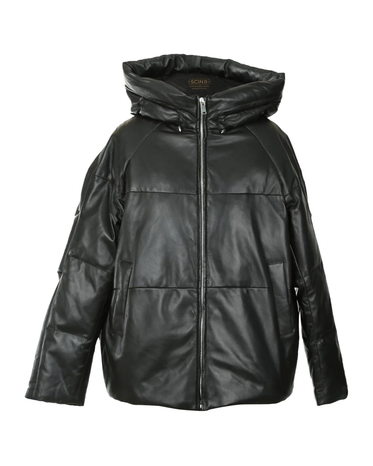 Giacca in pelle di pecora imbottita oversize Sasha da donna