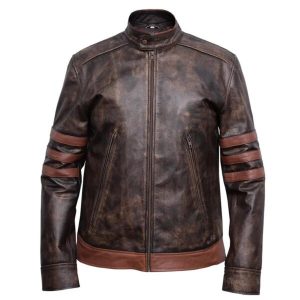 Giacca in pelle di pecora di Hugh Jackman Wolverine da uomo