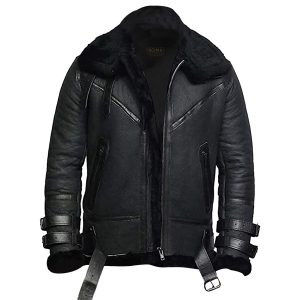 Giacca da aviatore in pelle da uomo B3 Bomber - RAF