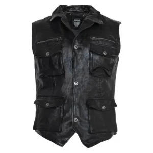 Gilet in pelle da cowboy western