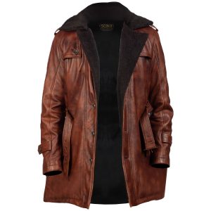 Cappotto in pelliccia di pelle Dean