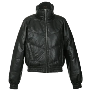 Giubbotto bomber imbottito in pelle Iris
