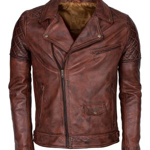 Giacca in pelle da motociclista di Sam Brando