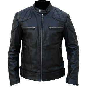 Giacca in pelle da motociclista Jacob