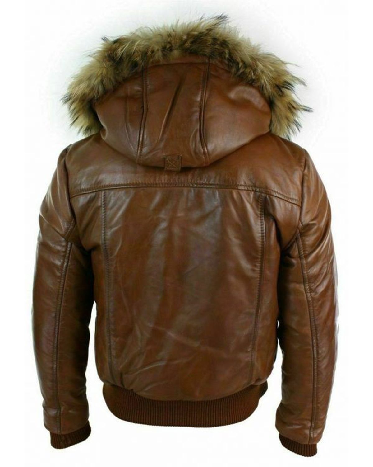 Giacca in pelle Archie Puffer Bomber