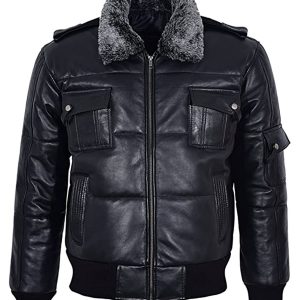 Giubbotto bomber in pelle Rafael Puffer