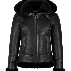 Giacca in pelle di montone B3 da donna