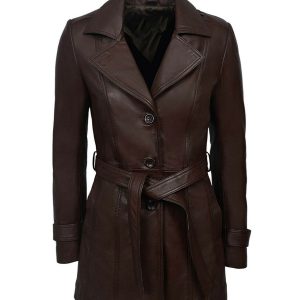 Cappotto in pelle Shelby Trench