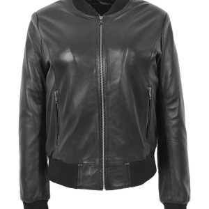 Giacca bomber in pelle scarlatta