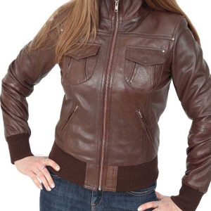 Giacca in pelle Alma Classic Bomber