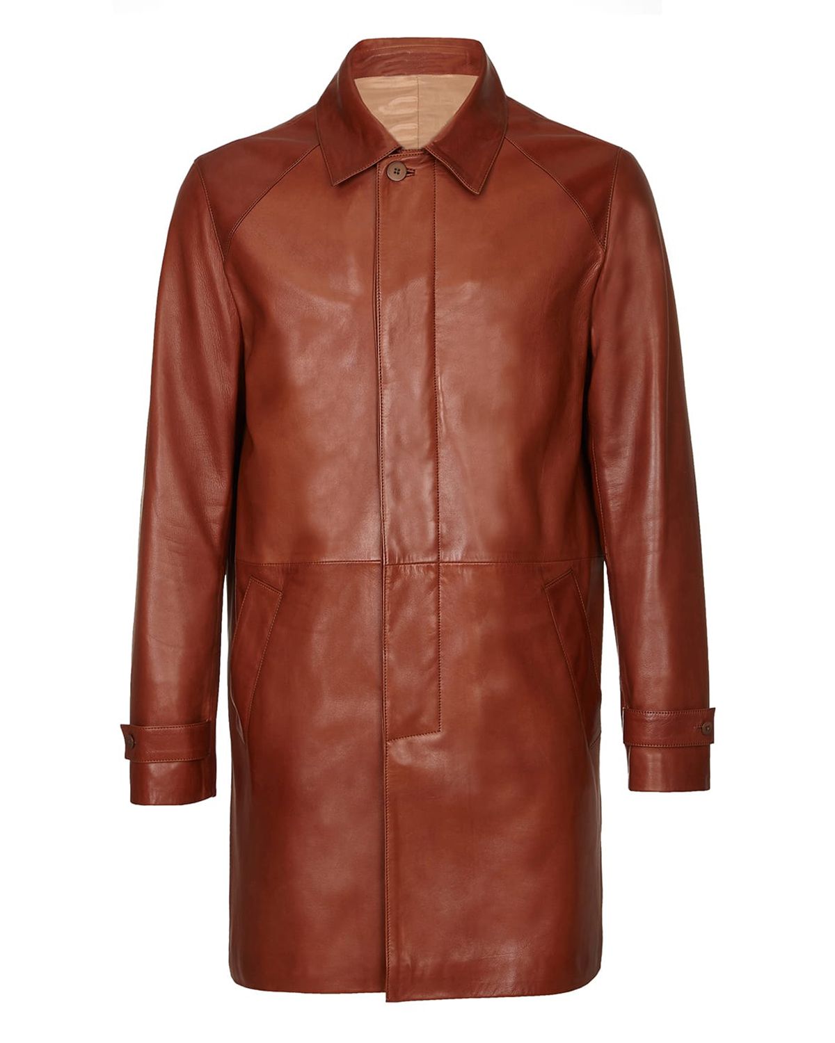 Cappotto lungo in pelle David