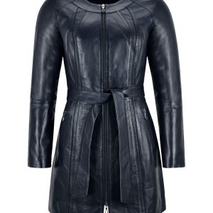 Cappotto lungo in pelle Lina