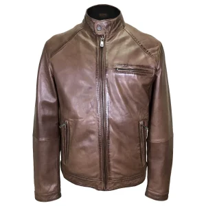 Giacca in pelle da motociclista Skylar