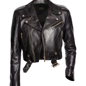 Giacca in pelle da motociclista Zoe