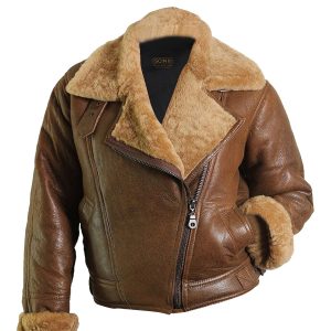 Giacca da aviatore in pelle naturale da donna