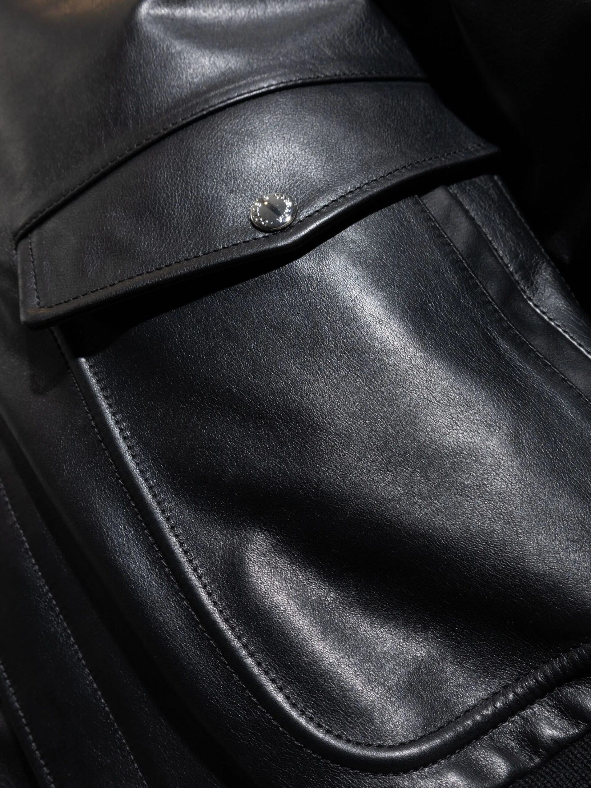 BUNERI Cuir Noir Bomber – Image 4
