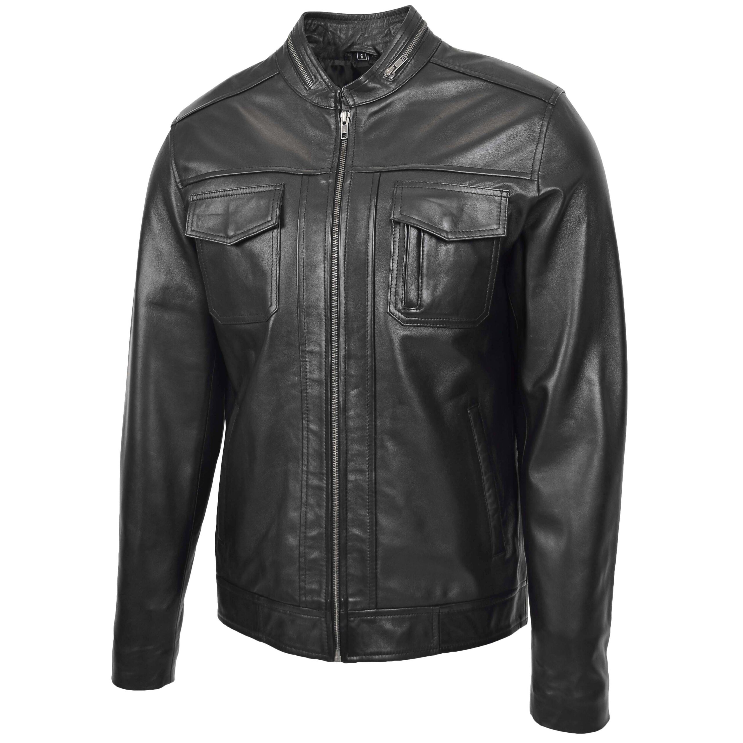 BUNERI Biker Casual Jaime Cuir Noir – Image 4