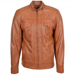 BUNERI Biker Cuir Jaime Tan Casual