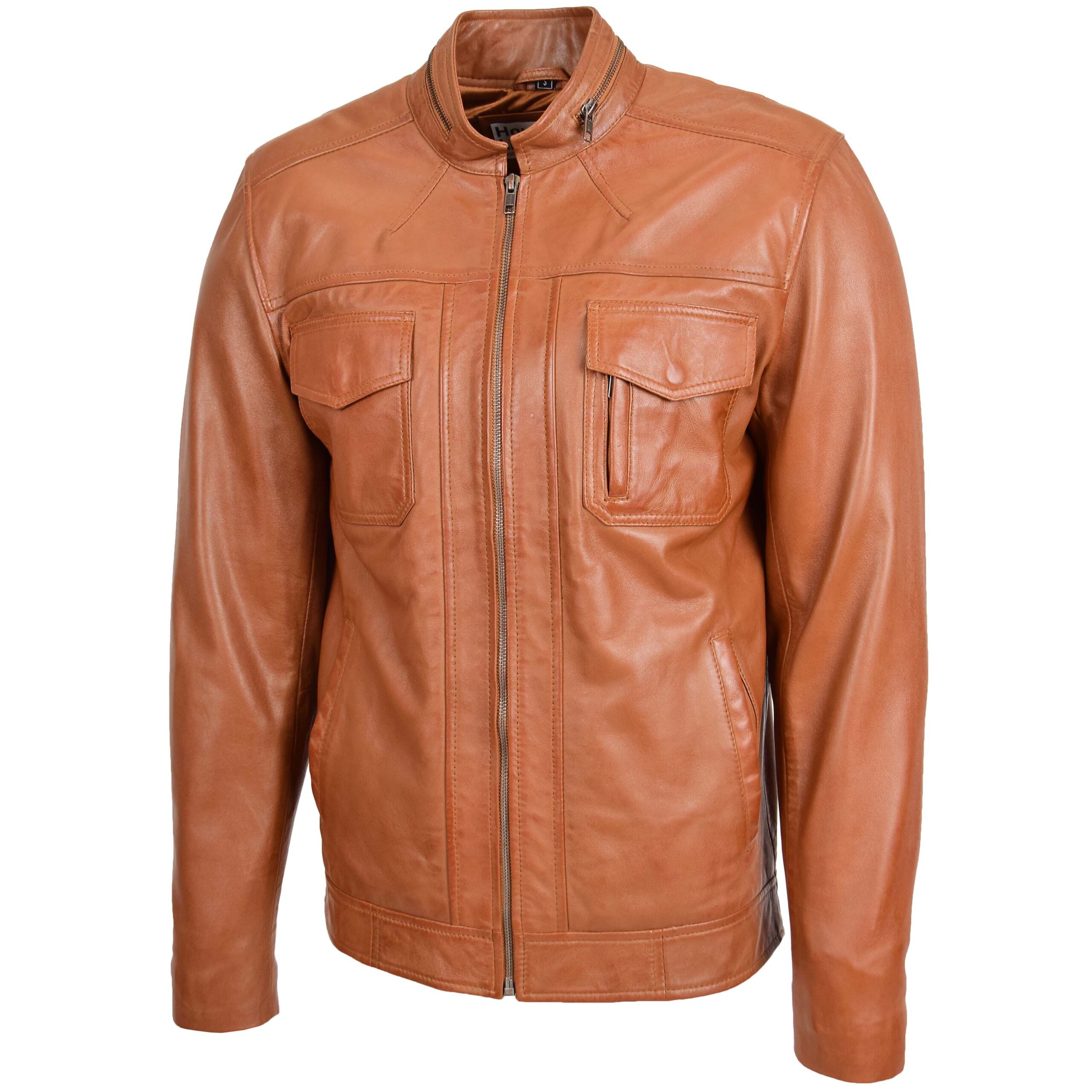 BUNERI Biker Cuir Jaime Tan Casual – Image 3