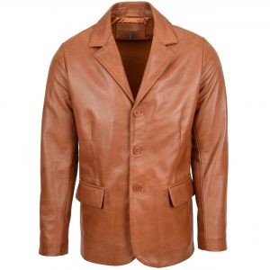 BUNERI Cuir Souple David Tan Classique Trois Boutons