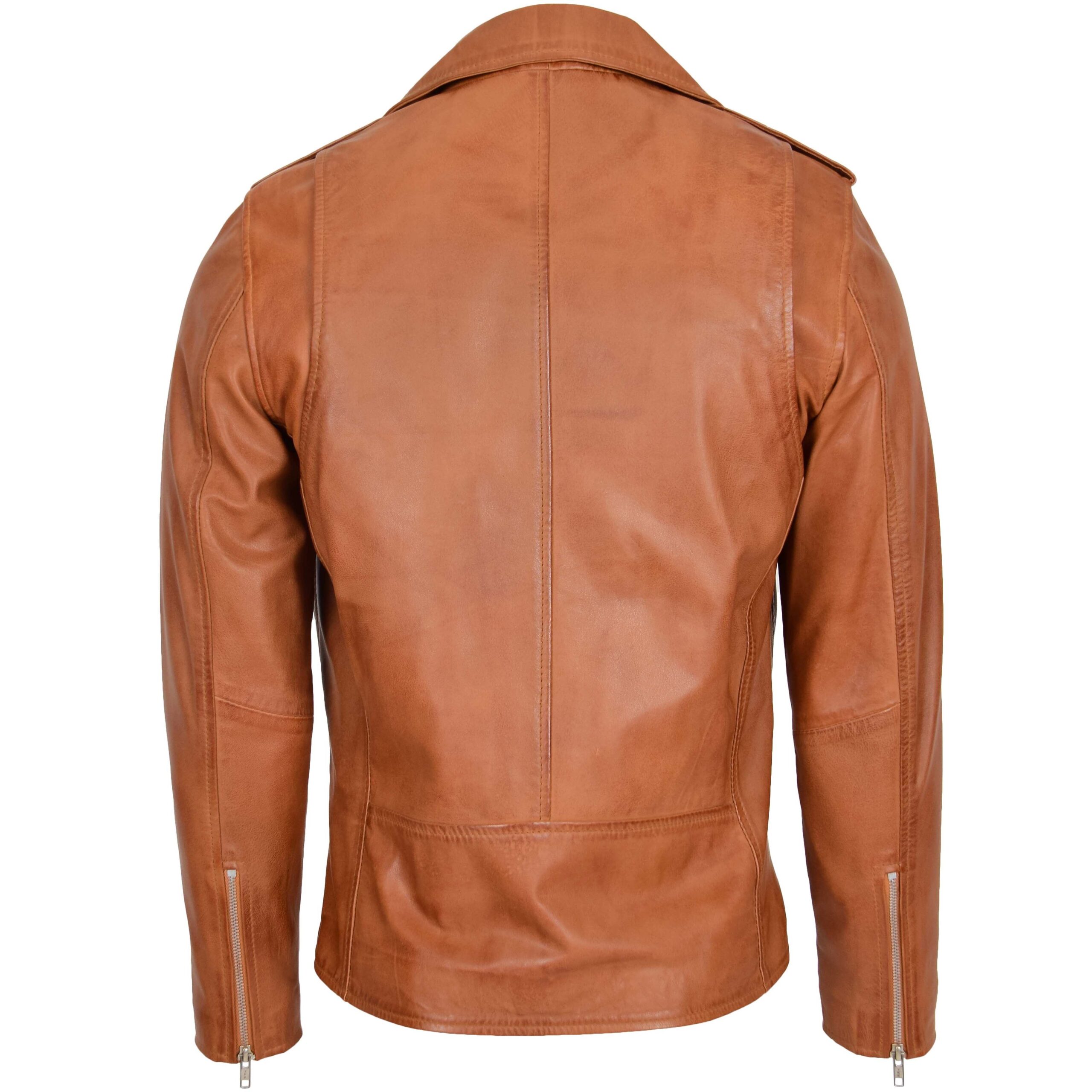 BUNERI Biker Cuir Johnny Tan Style Brando – Image 2