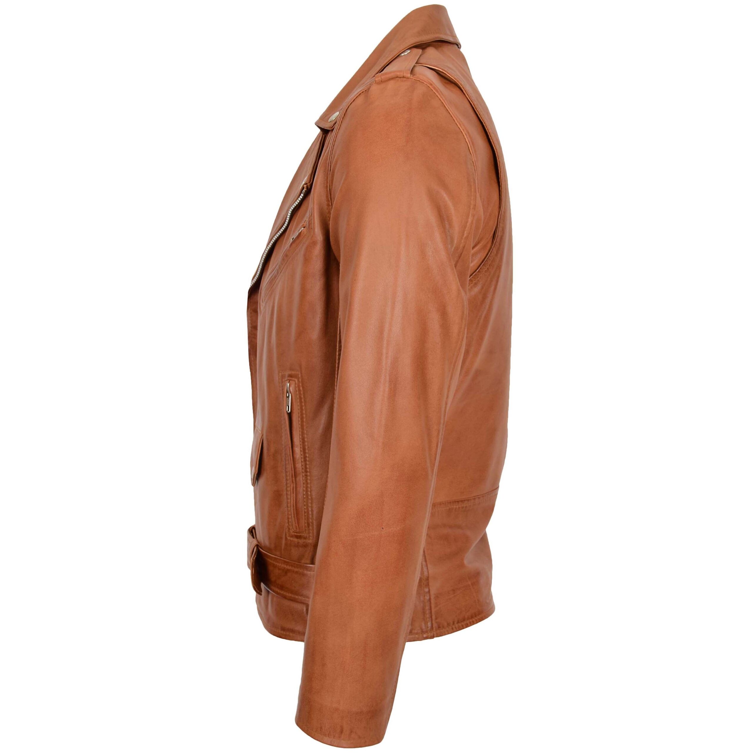 BUNERI Biker Cuir Johnny Tan Style Brando – Image 5