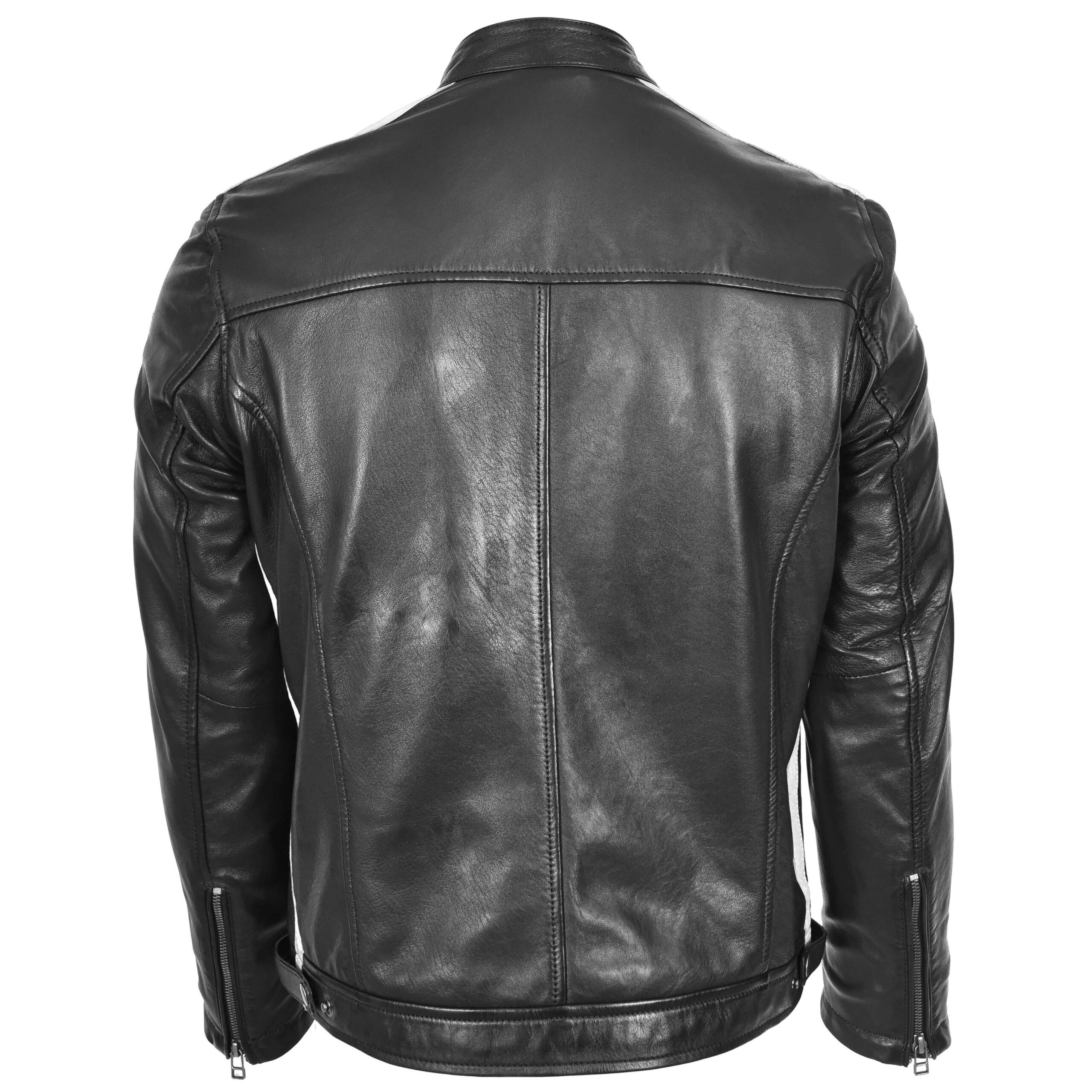 BUNERI Biker Cuir Bobby Noir Logos Motorsport – Image 2