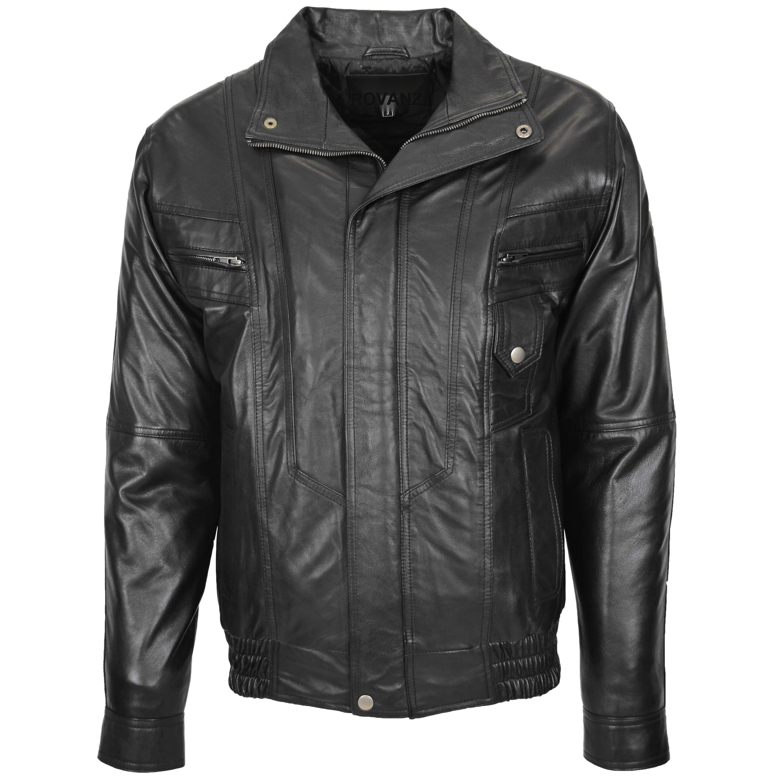 BUNERI Bomber Cuir Robert Noir