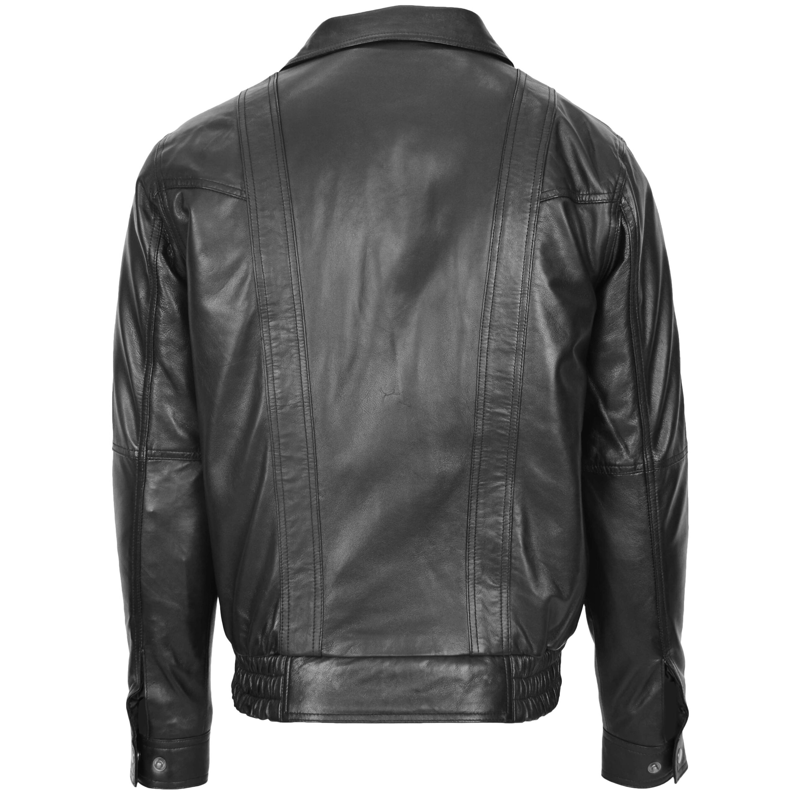 BUNERI Bomber Cuir Robert Noir – Image 2