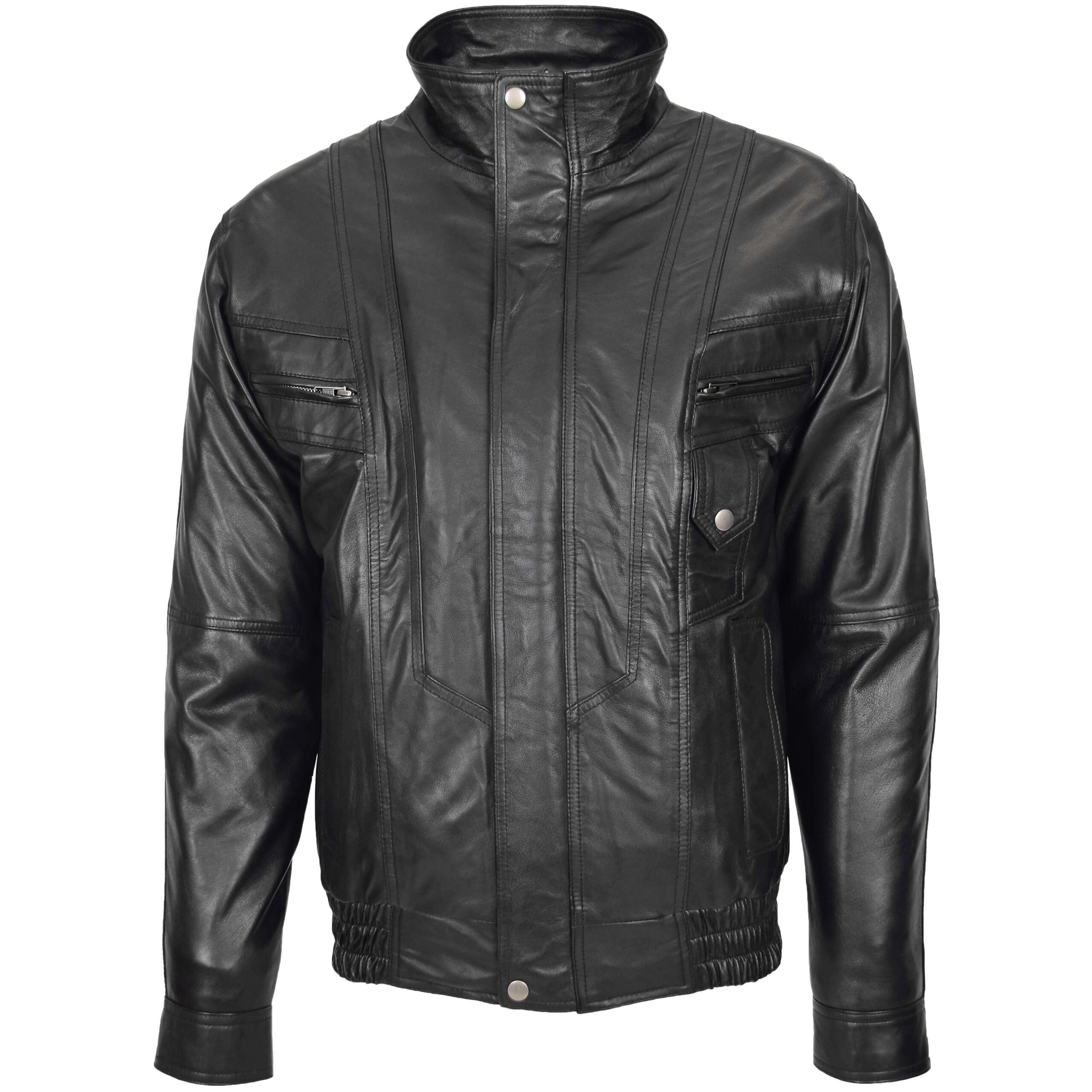 BUNERI Bomber Cuir Robert Noir – Image 3