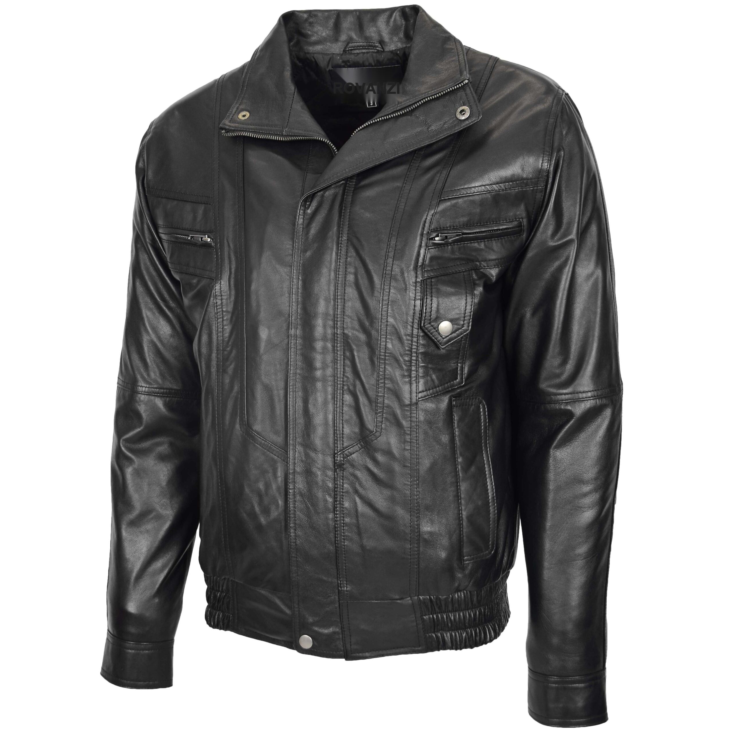 BUNERI Bomber Cuir Robert Noir – Image 4