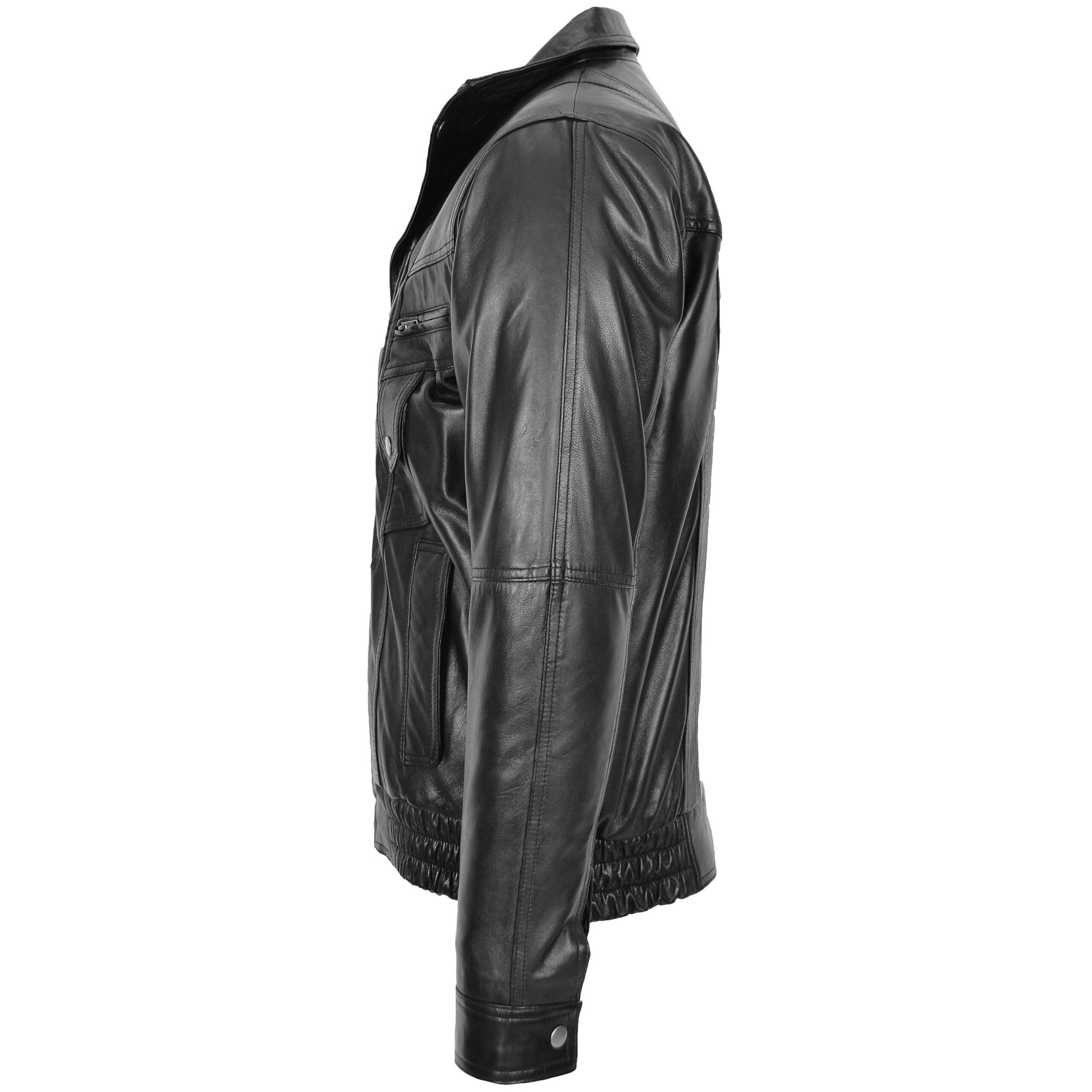 BUNERI Bomber Cuir Robert Noir – Image 5
