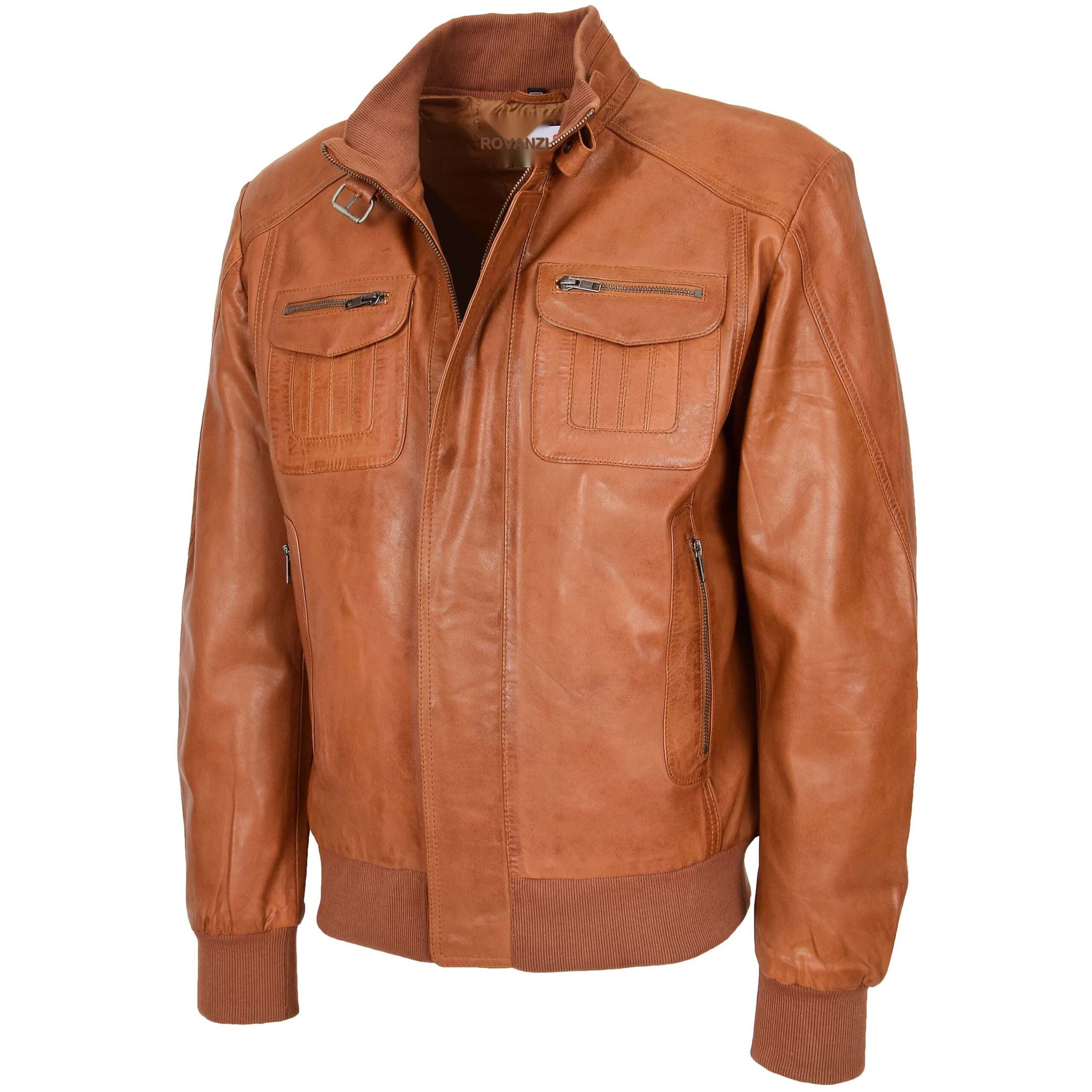 BUNERI Bomber Cuir Tom Tan Vol – Image 4