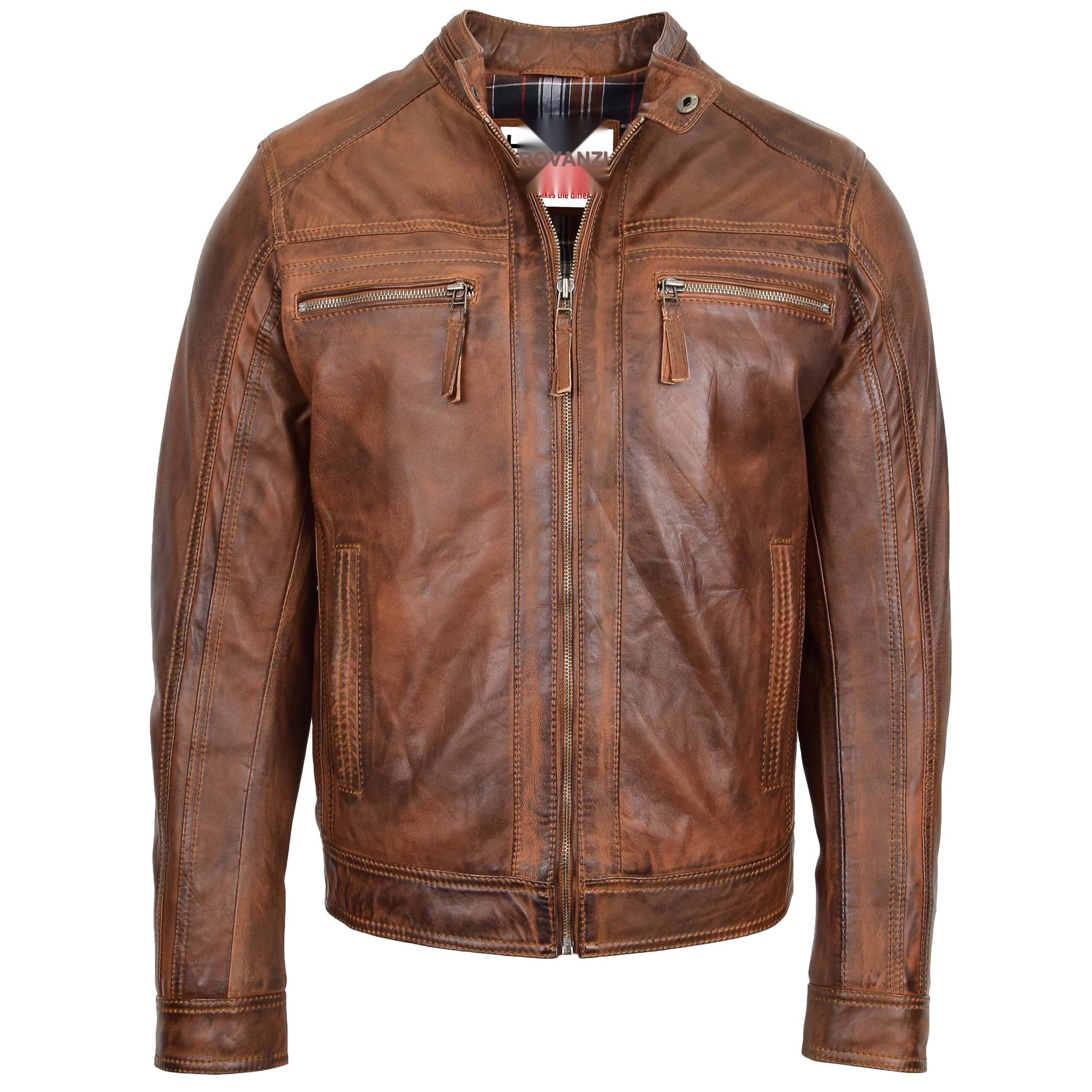 BUNERI Cuir Charlie Marron Antique Cafe Racer