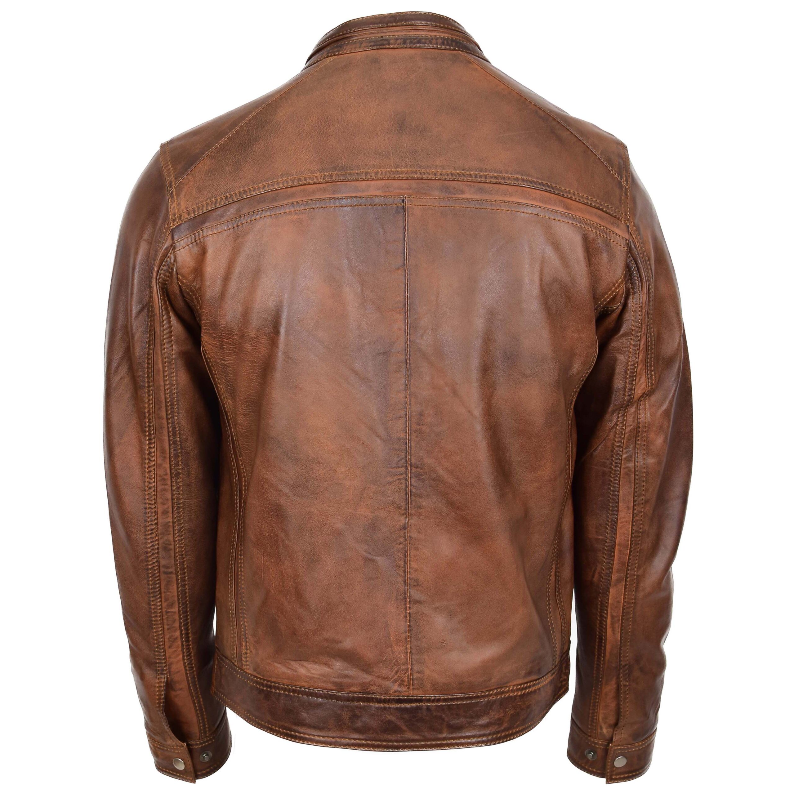 BUNERI Cuir Charlie Marron Antique Cafe Racer – Image 2