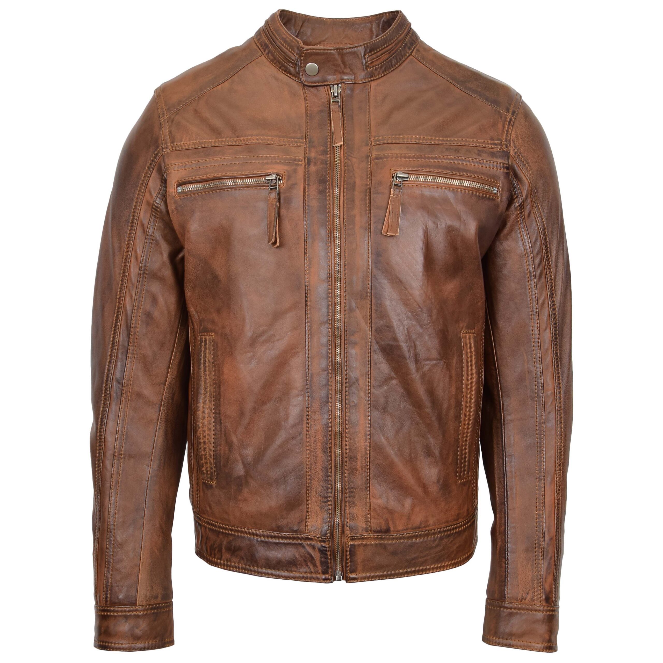 BUNERI Cuir Charlie Marron Antique Cafe Racer – Image 3