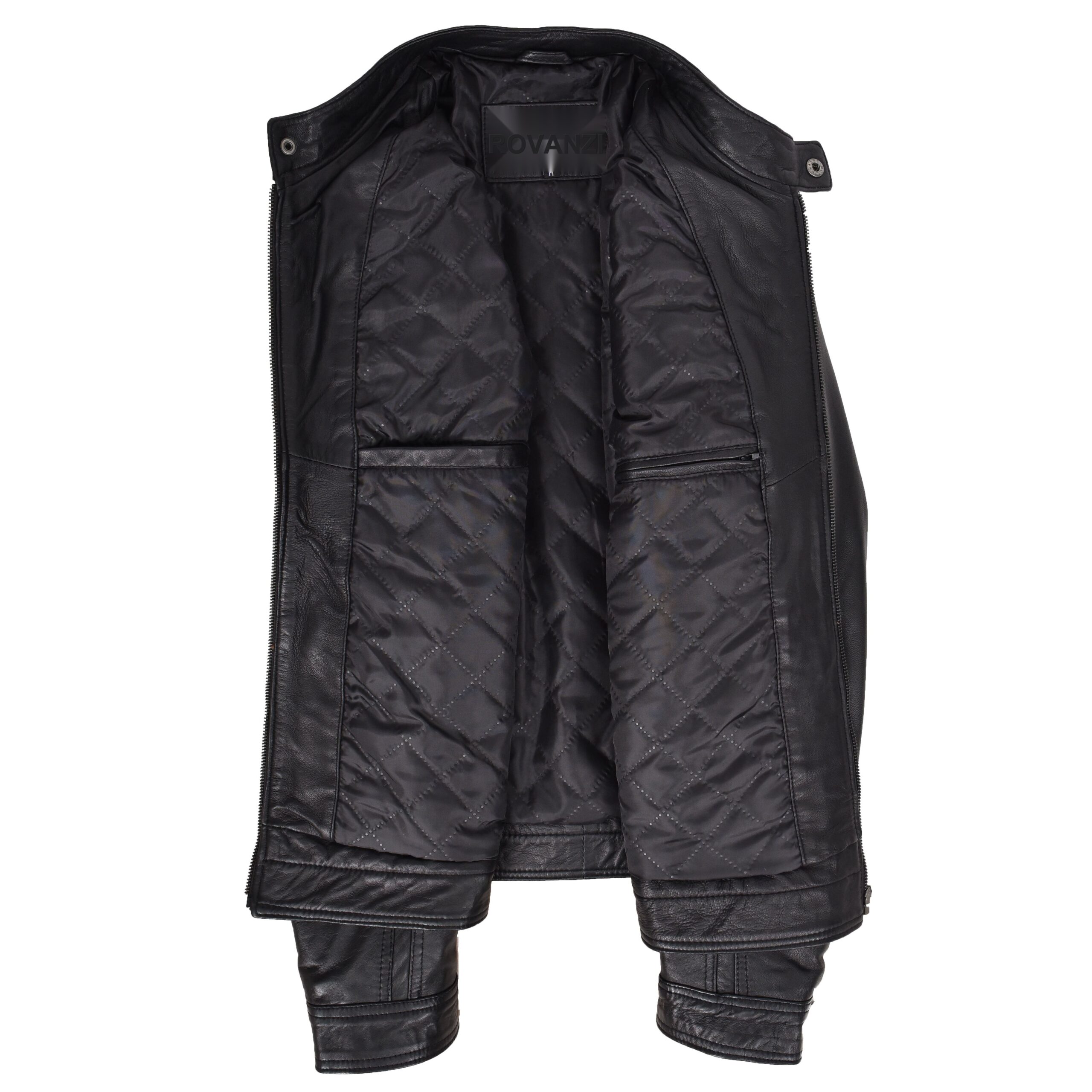 BUNERI Biker Cuir Charlie Noir Cafe Racer – Image 6