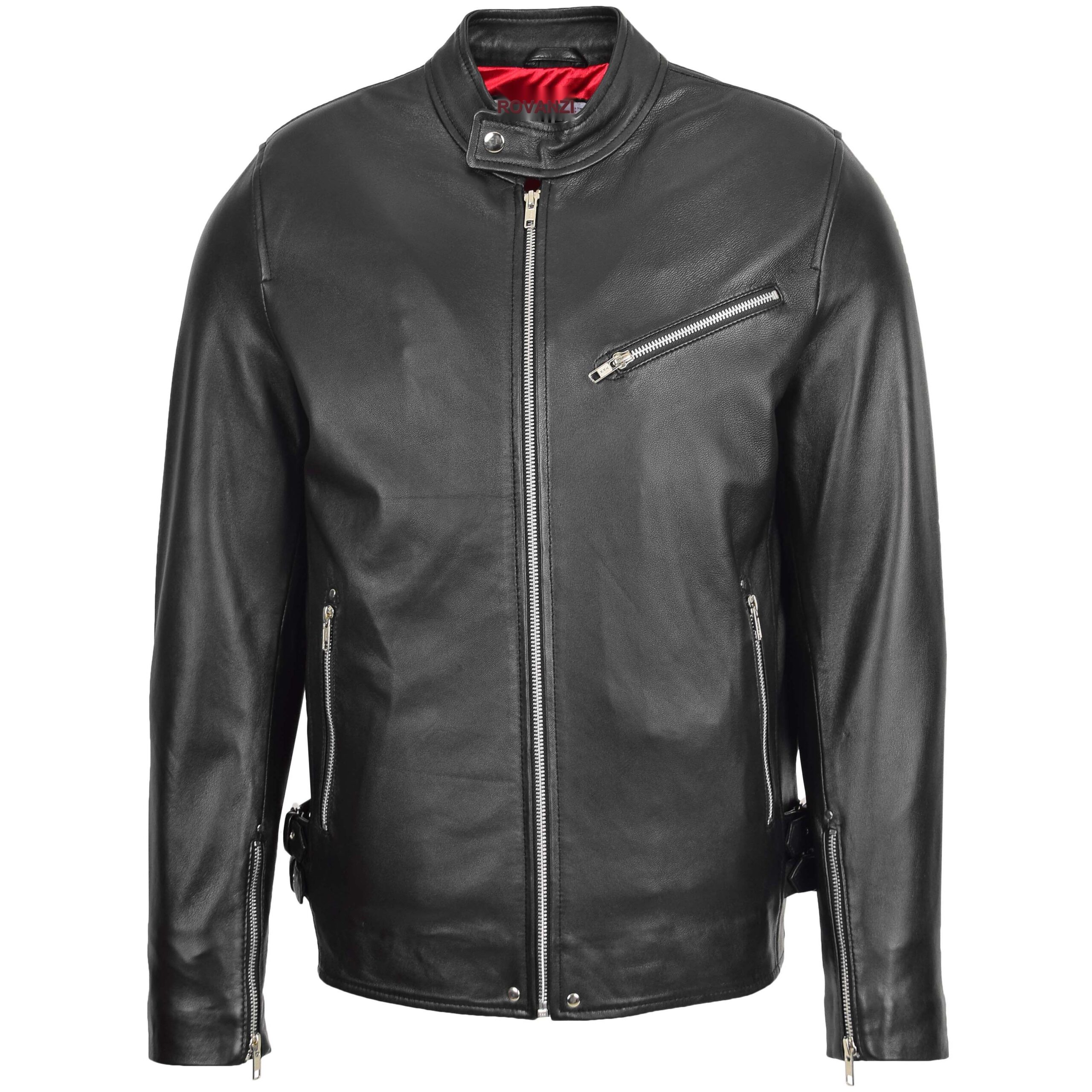 BUNERI Biker Cafe Racer Cuir Gerard Noire Casual – Image 3